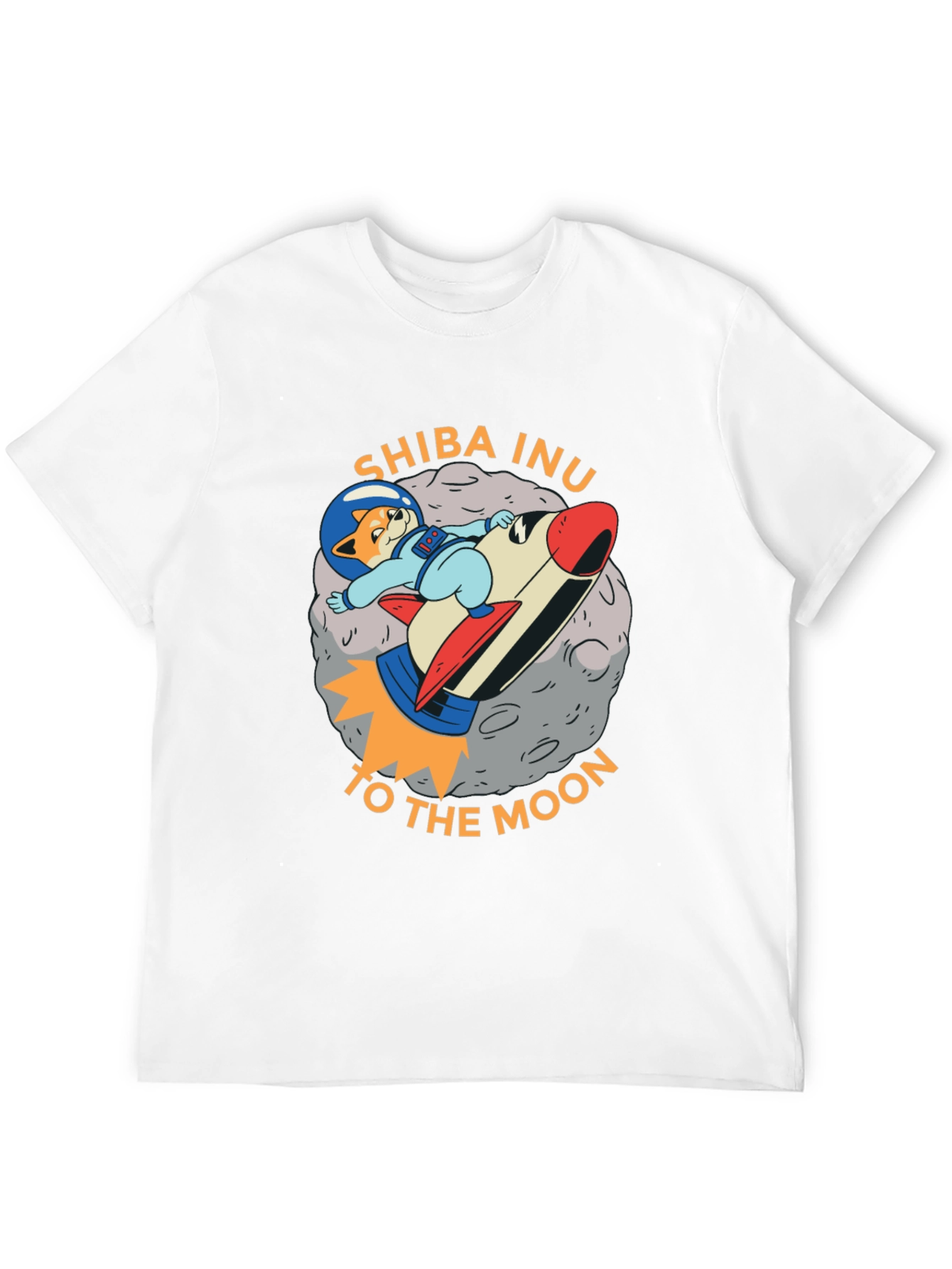 Shiba Inu To The Moon Black T-Shirt