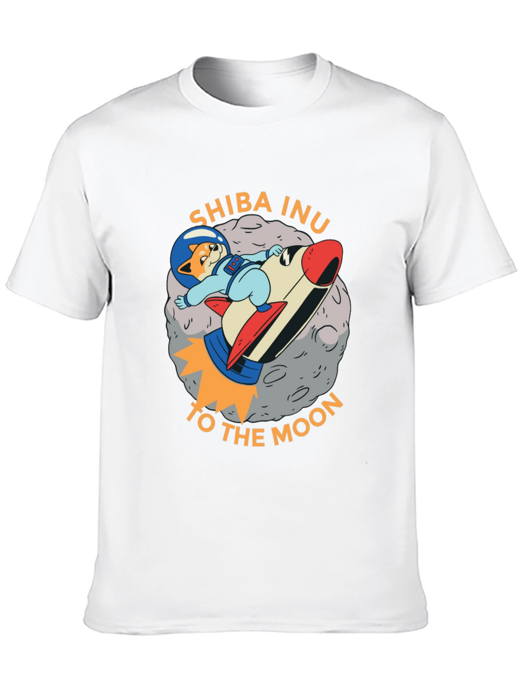 Shiba Inu To The Moon Black T-Shirt