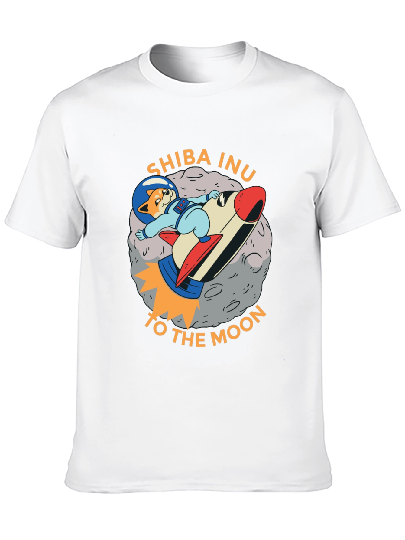 Shiba Inu To The Moon Black T-Shirt