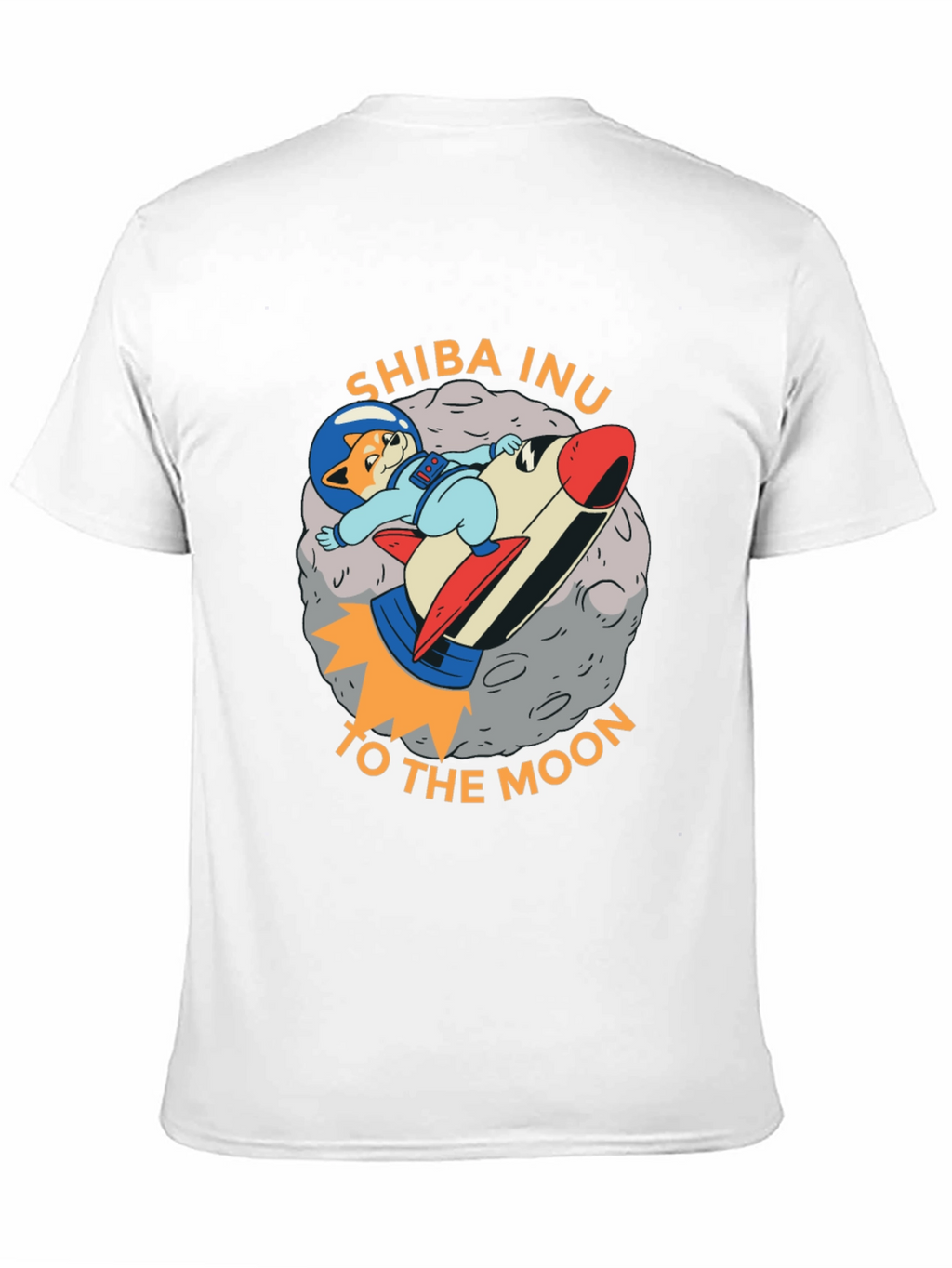 Shiba Inu To The Moon Black T-Shirt