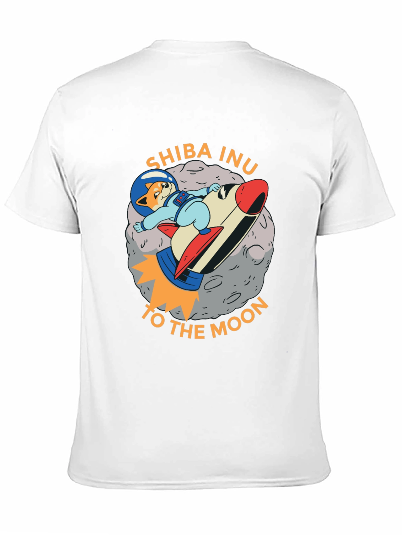 Shiba Inu To The Moon Black T-Shirt