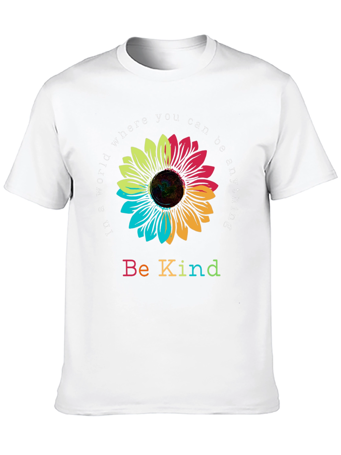 Be Kind Sunflower Graphic Tee - Black