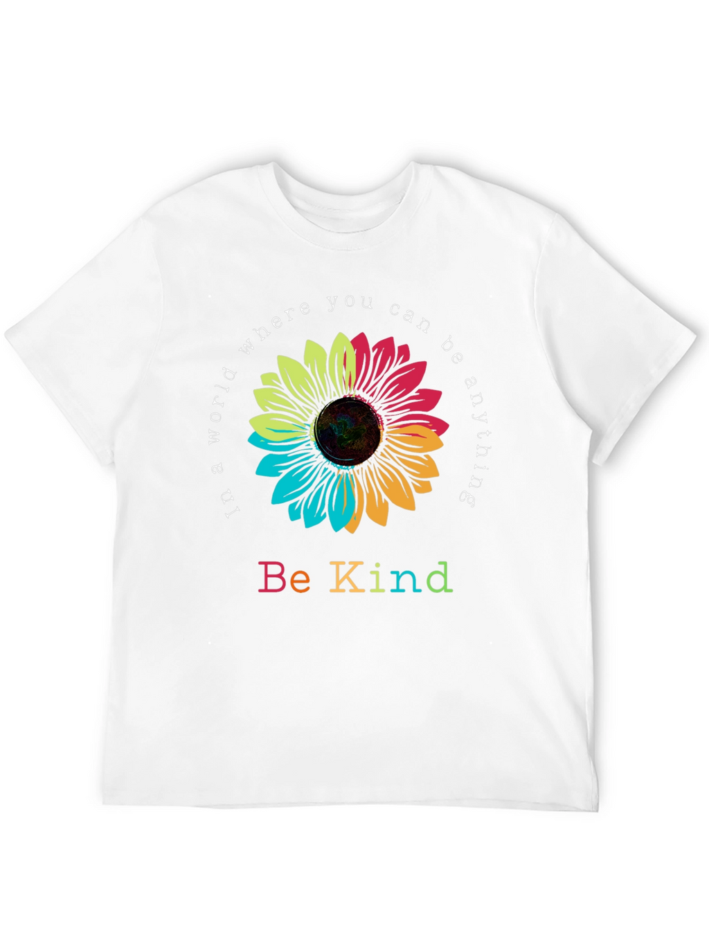 Be Kind Sunflower Graphic Tee - Black