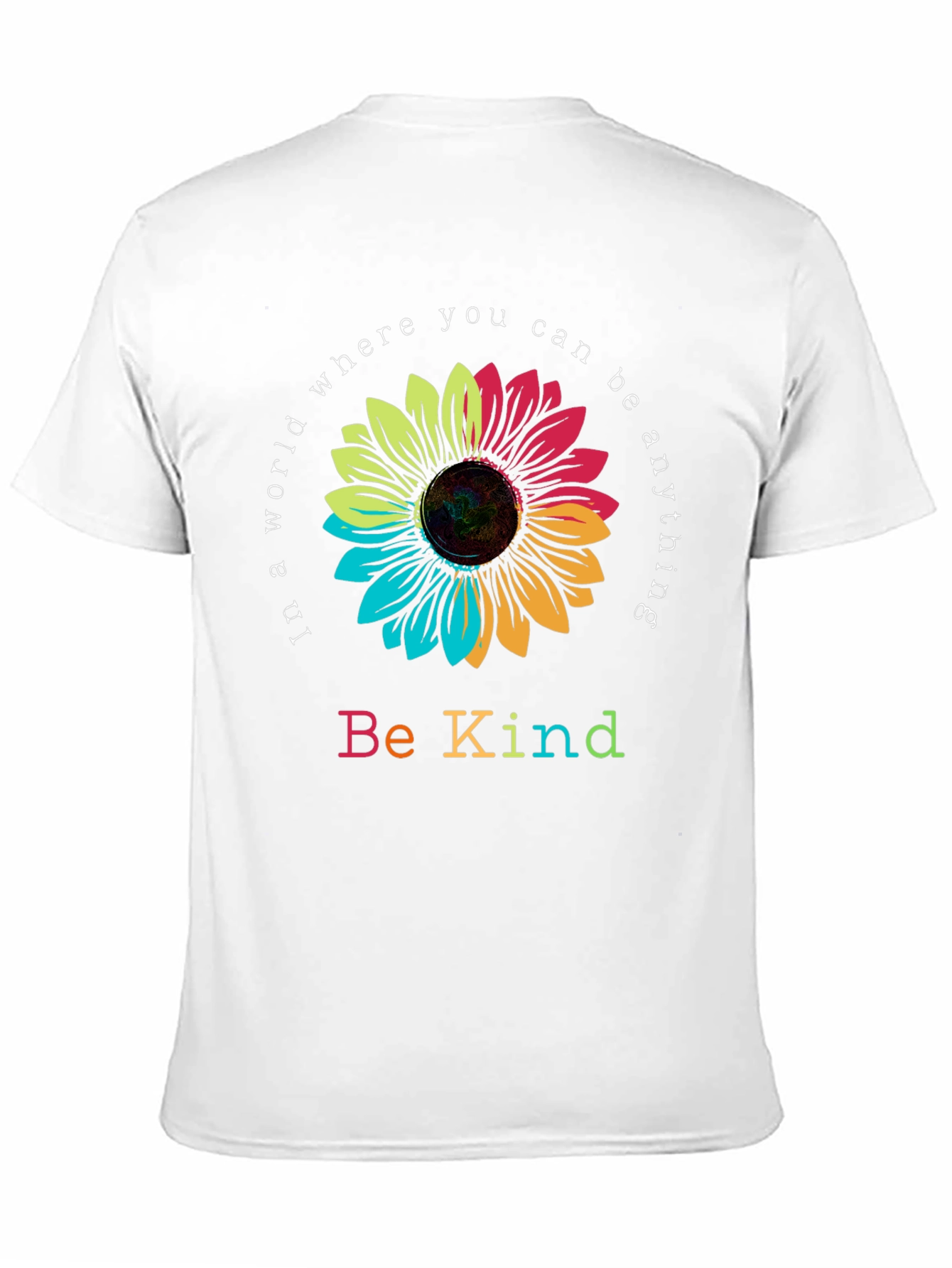 Be Kind Sunflower Graphic Tee - Black