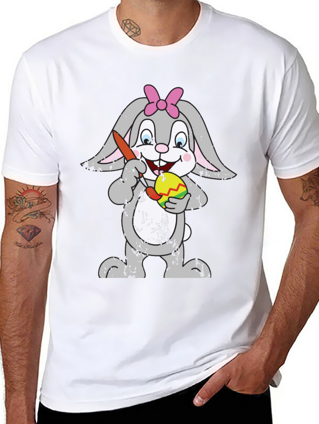 Easter Bunny T-Shirt - Egg Painting Rabbit Tee