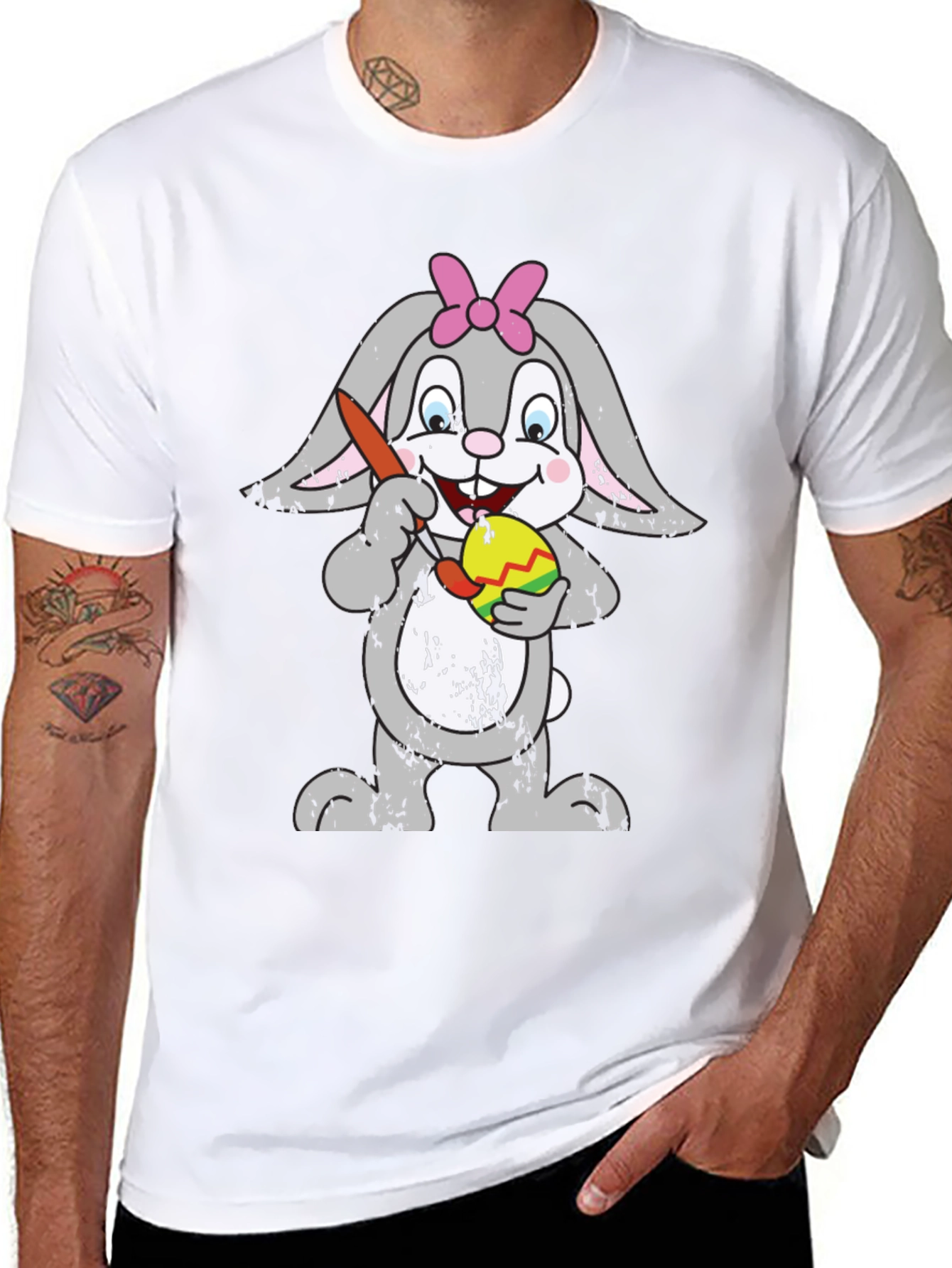 Easter Bunny T-Shirt - Egg Painting Rabbit Tee