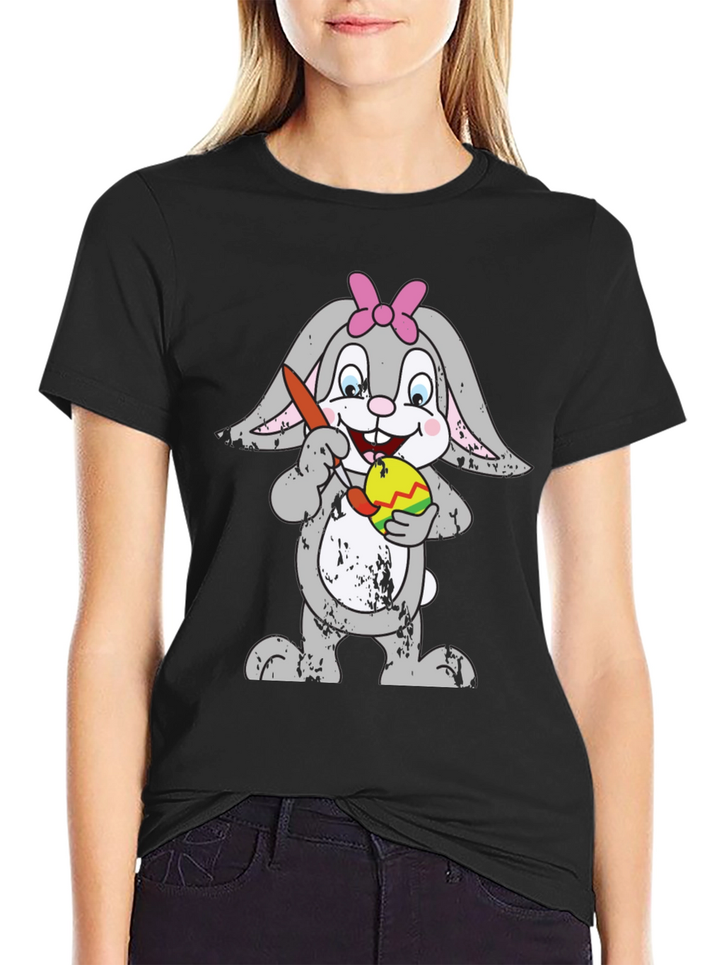 Easter Bunny T-Shirt - Egg Painting Rabbit Tee