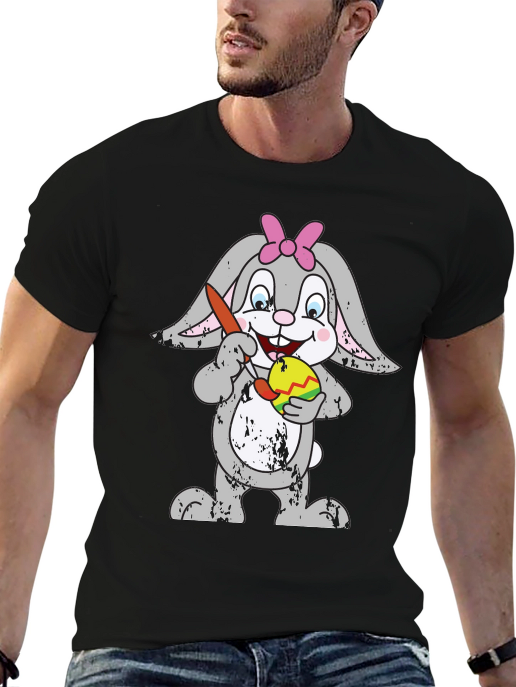 Easter Bunny T-Shirt - Egg Painting Rabbit Tee