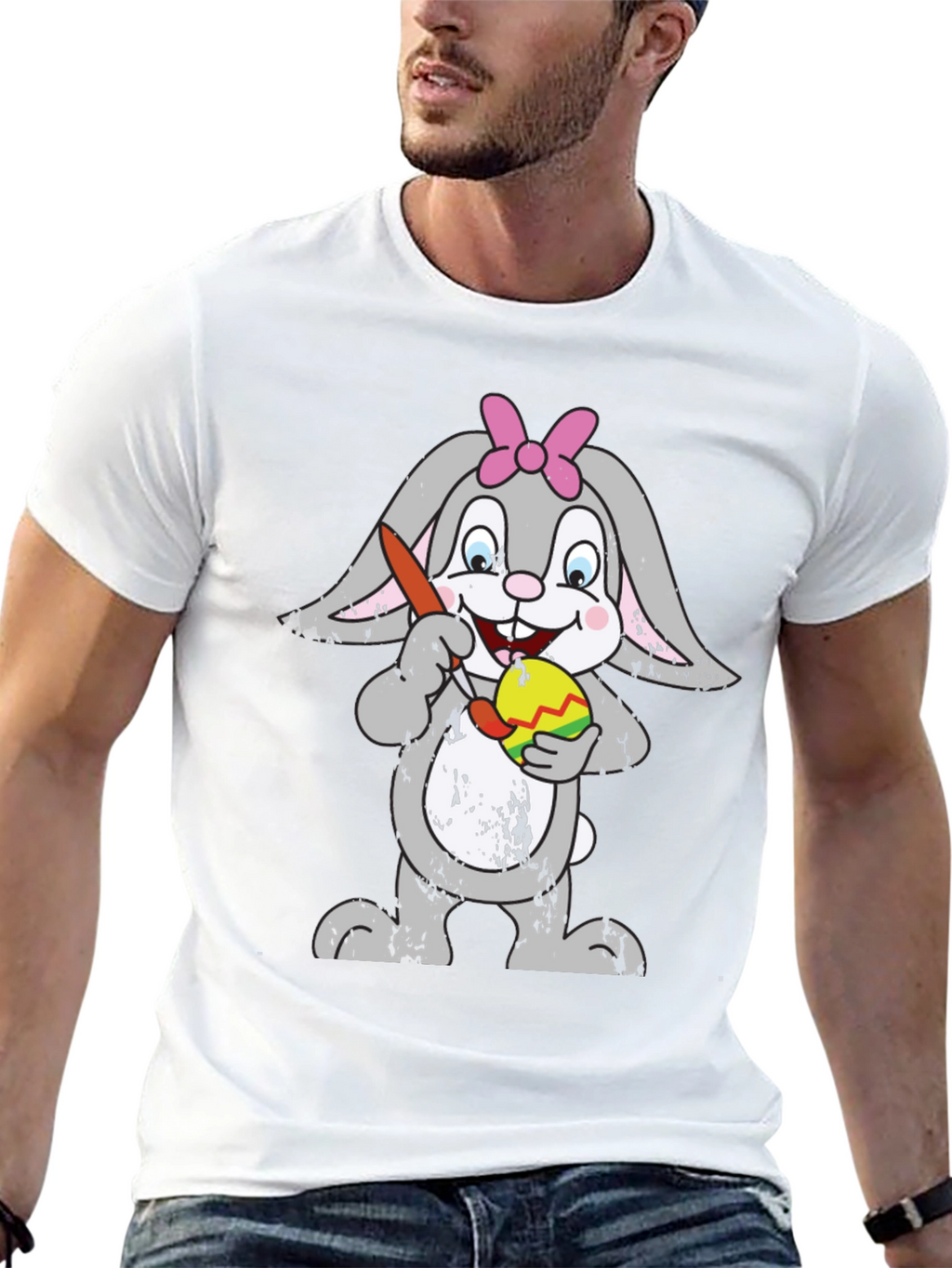 Easter Bunny T-Shirt - Egg Painting Rabbit Tee