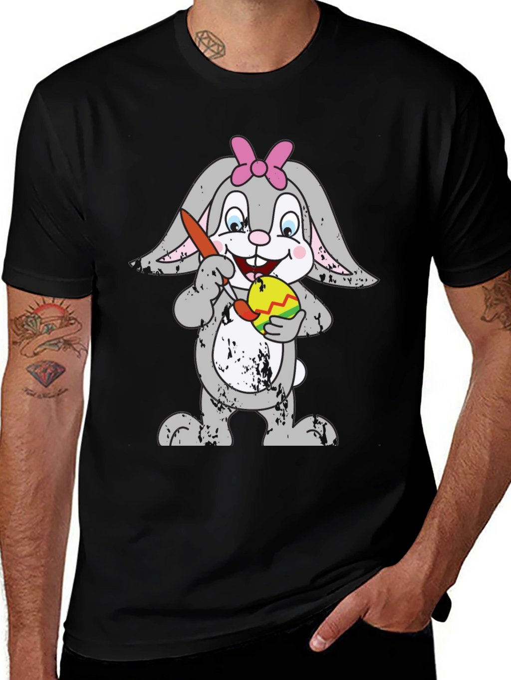 Easter Bunny T-Shirt - Egg Painting Rabbit Tee