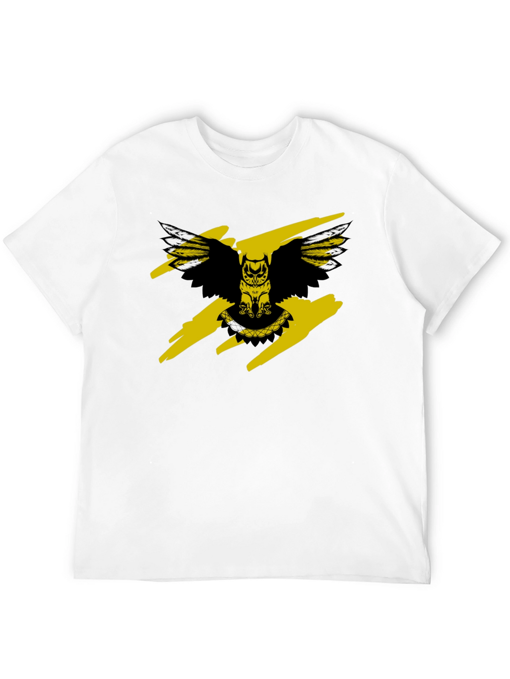 Owl Graphic Print Crew Neck T-Shirt