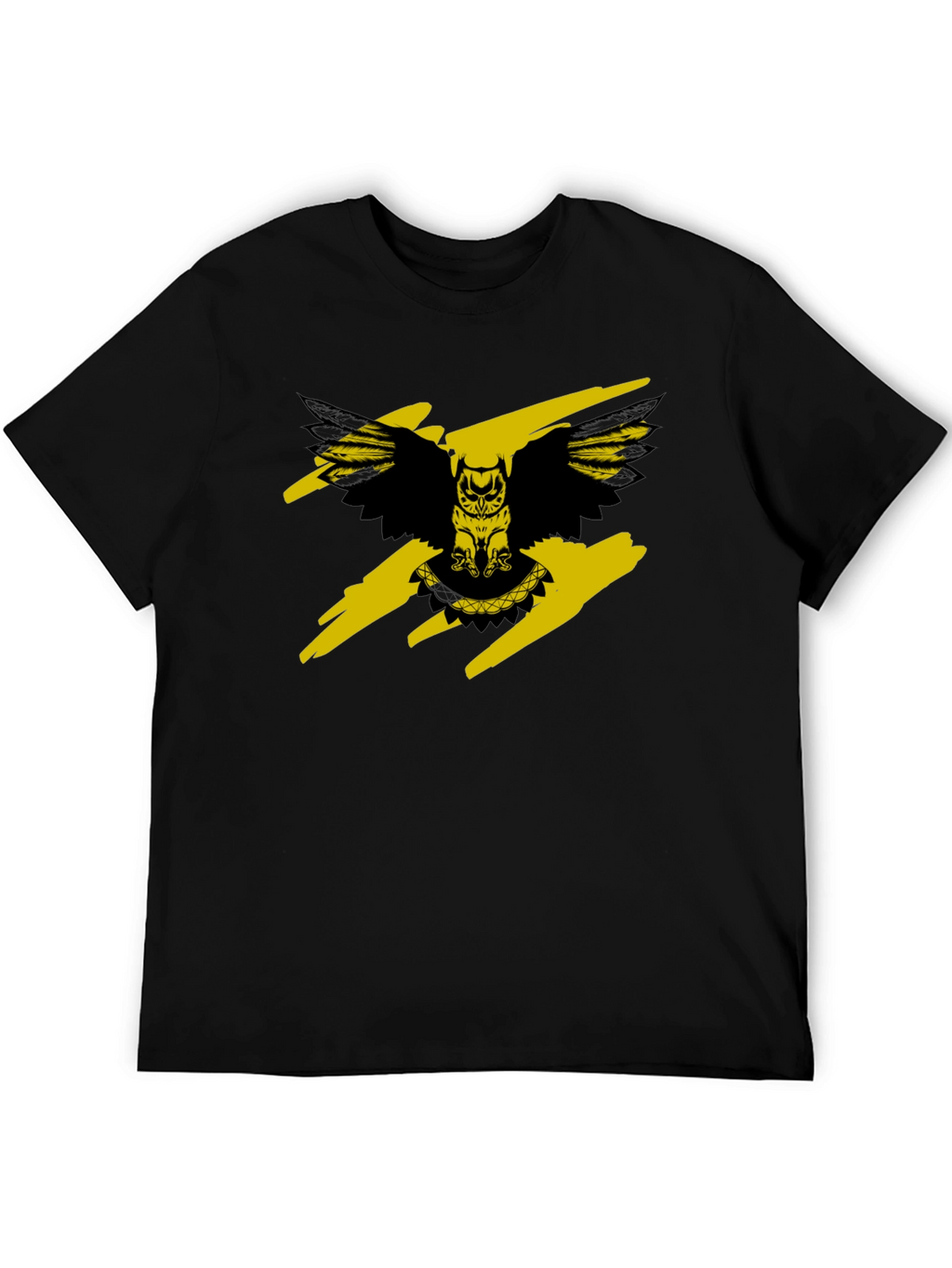 Owl Graphic Print Crew Neck T-Shirt