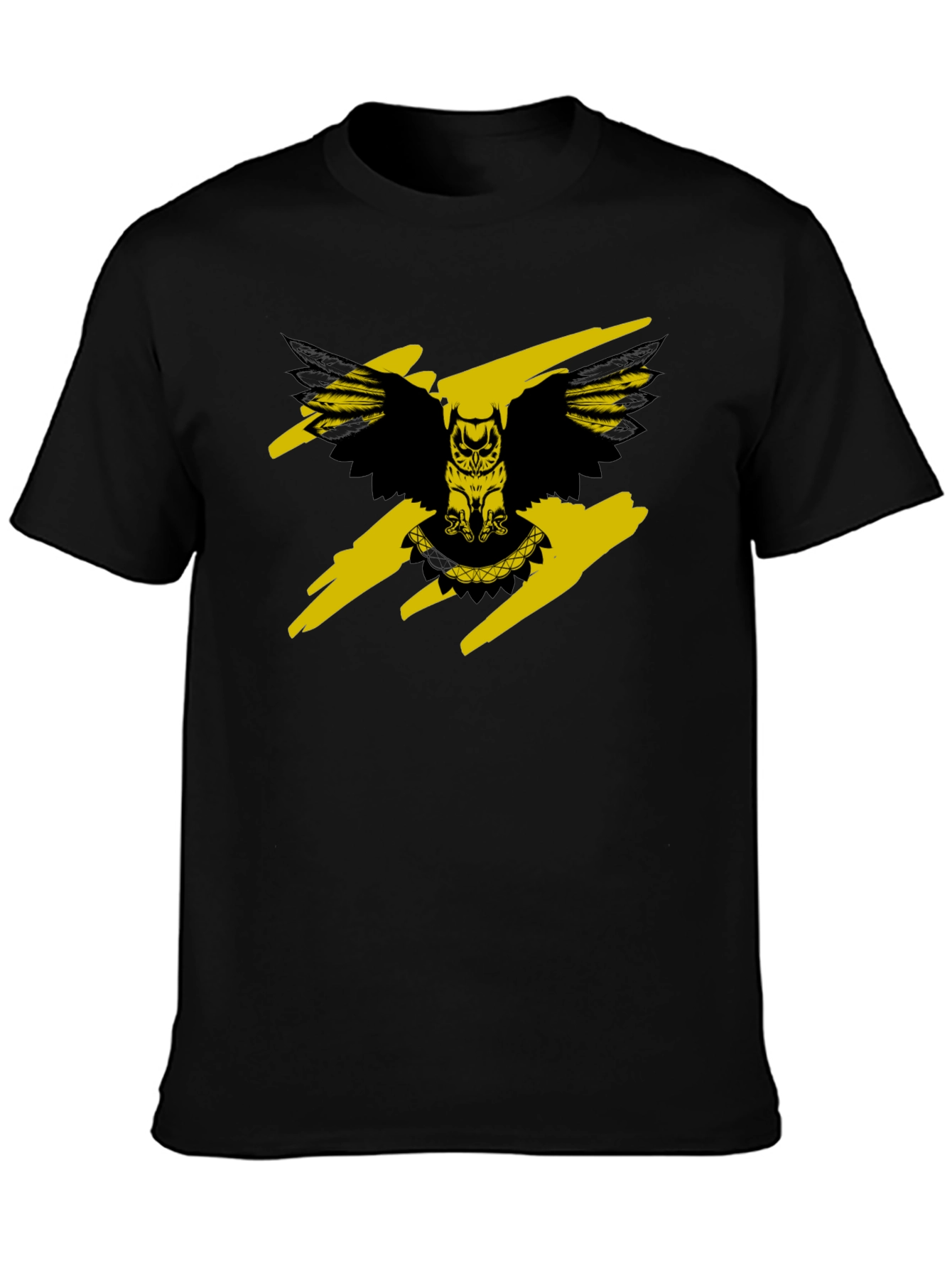 Owl Graphic Print Crew Neck T-Shirt