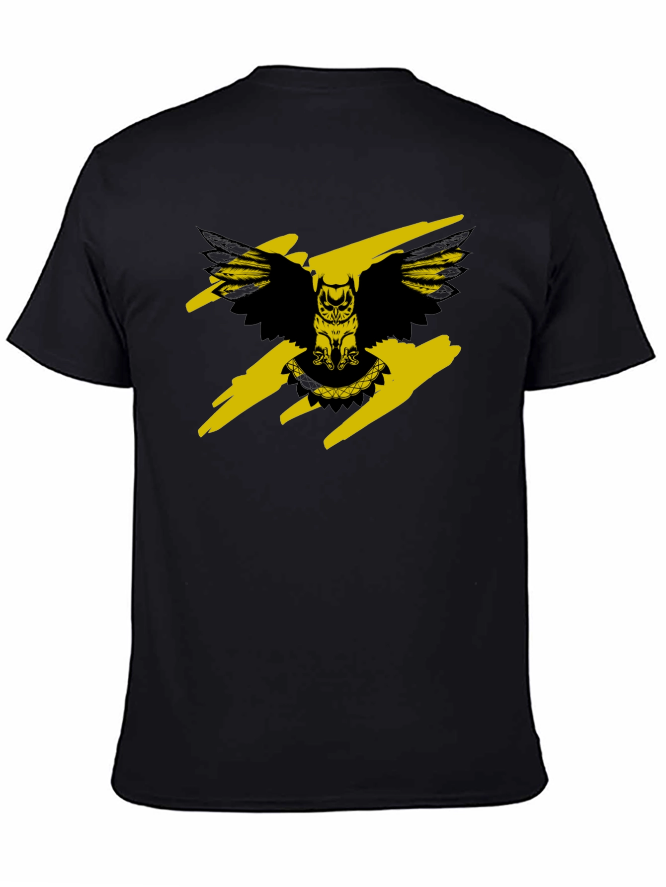 Owl Graphic Print Crew Neck T-Shirt