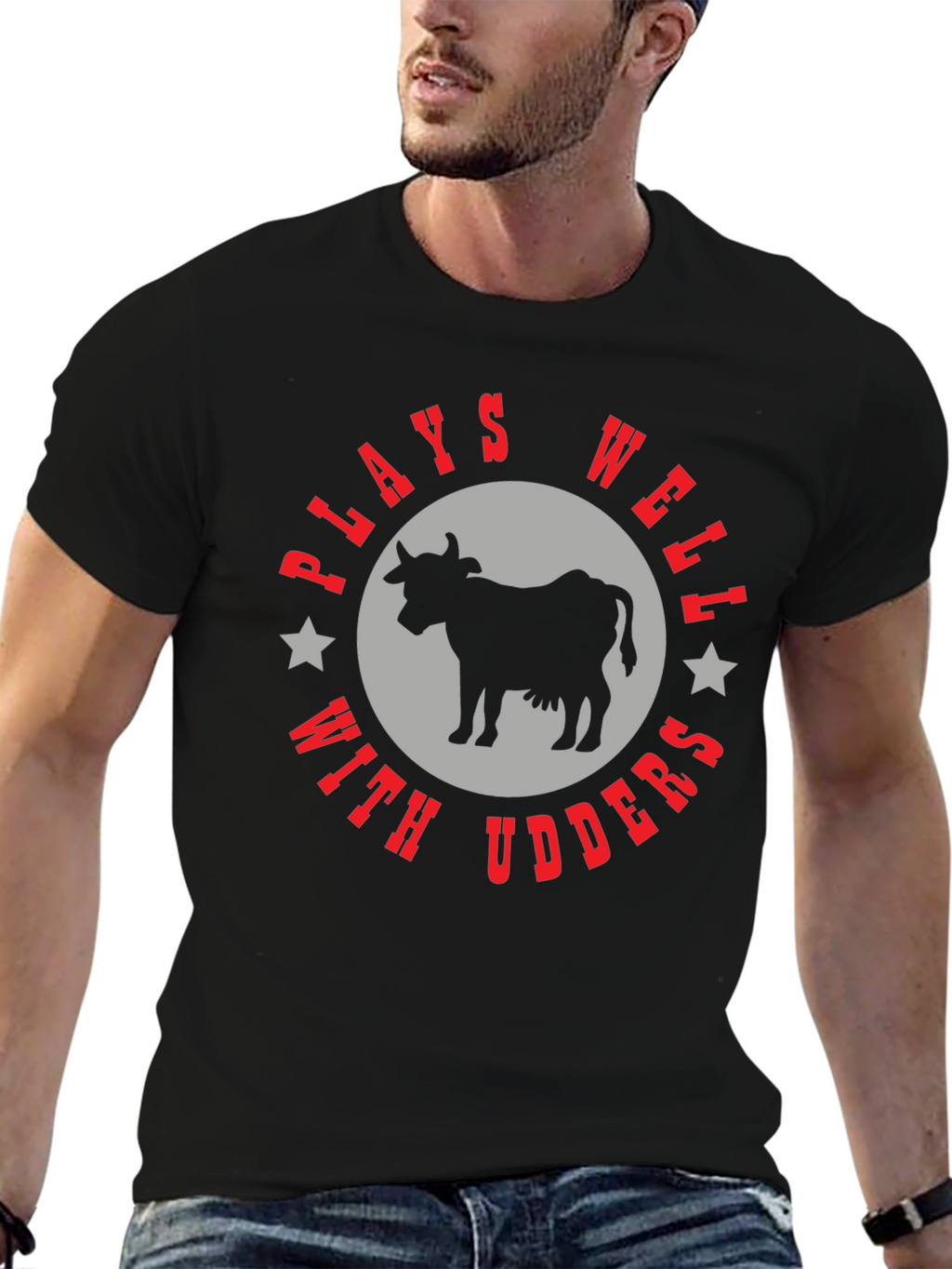 Plays Well With Udders Graphic Tee