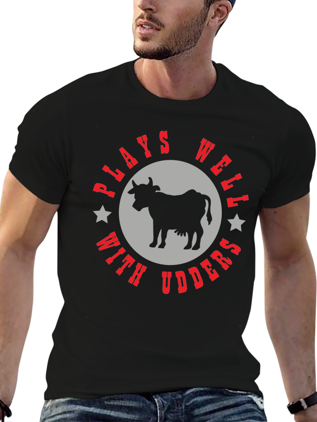 Plays Well With Udders Graphic Tee