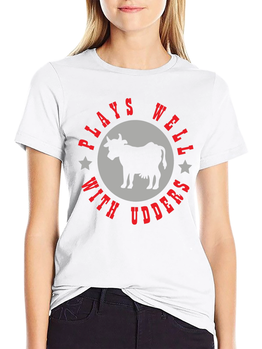 Plays Well With Udders Graphic Tee