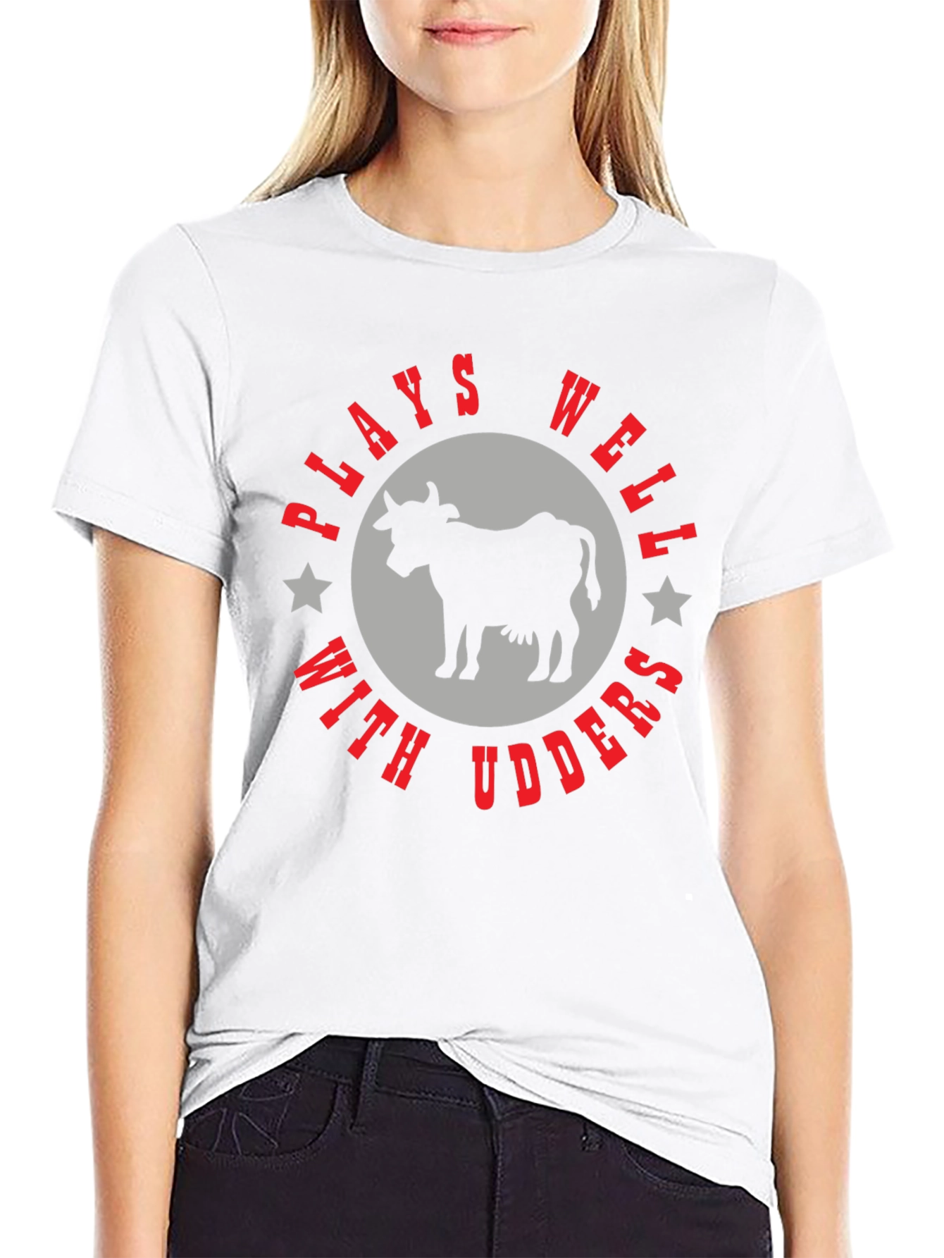 Plays Well With Udders Graphic Tee