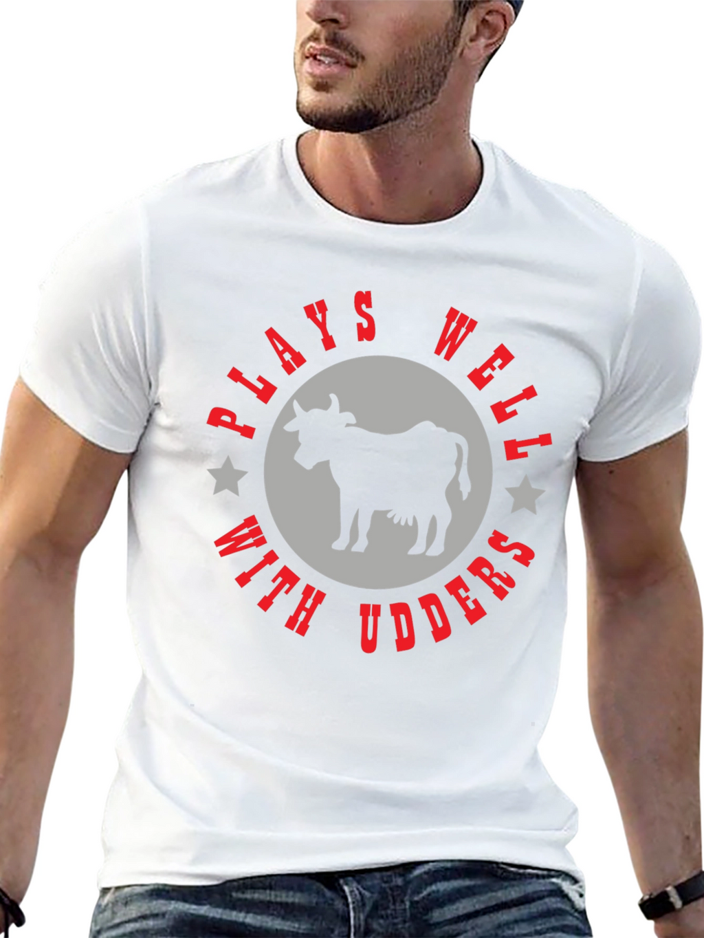 Plays Well With Udders Graphic Tee