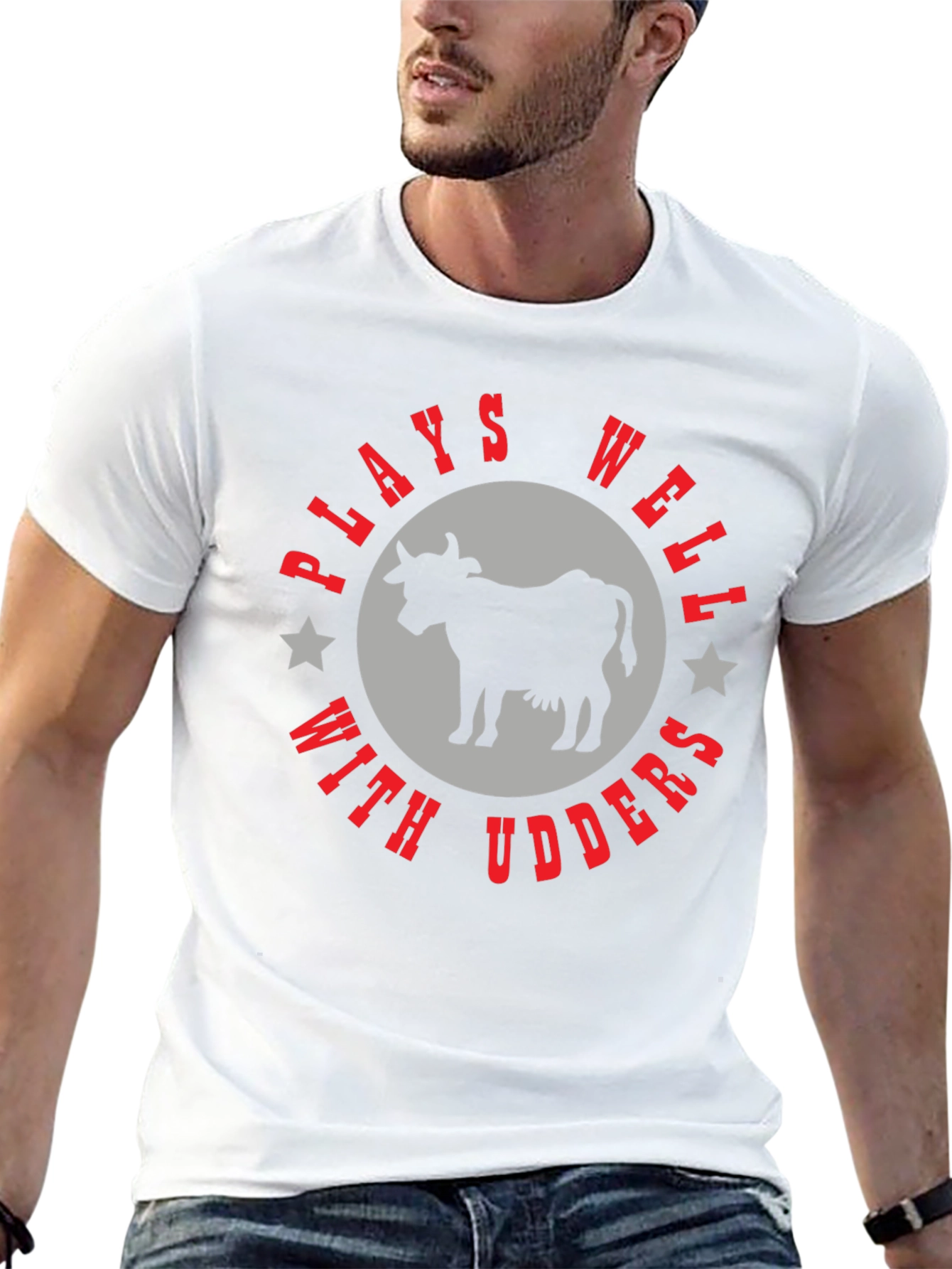 Plays Well With Udders Graphic Tee