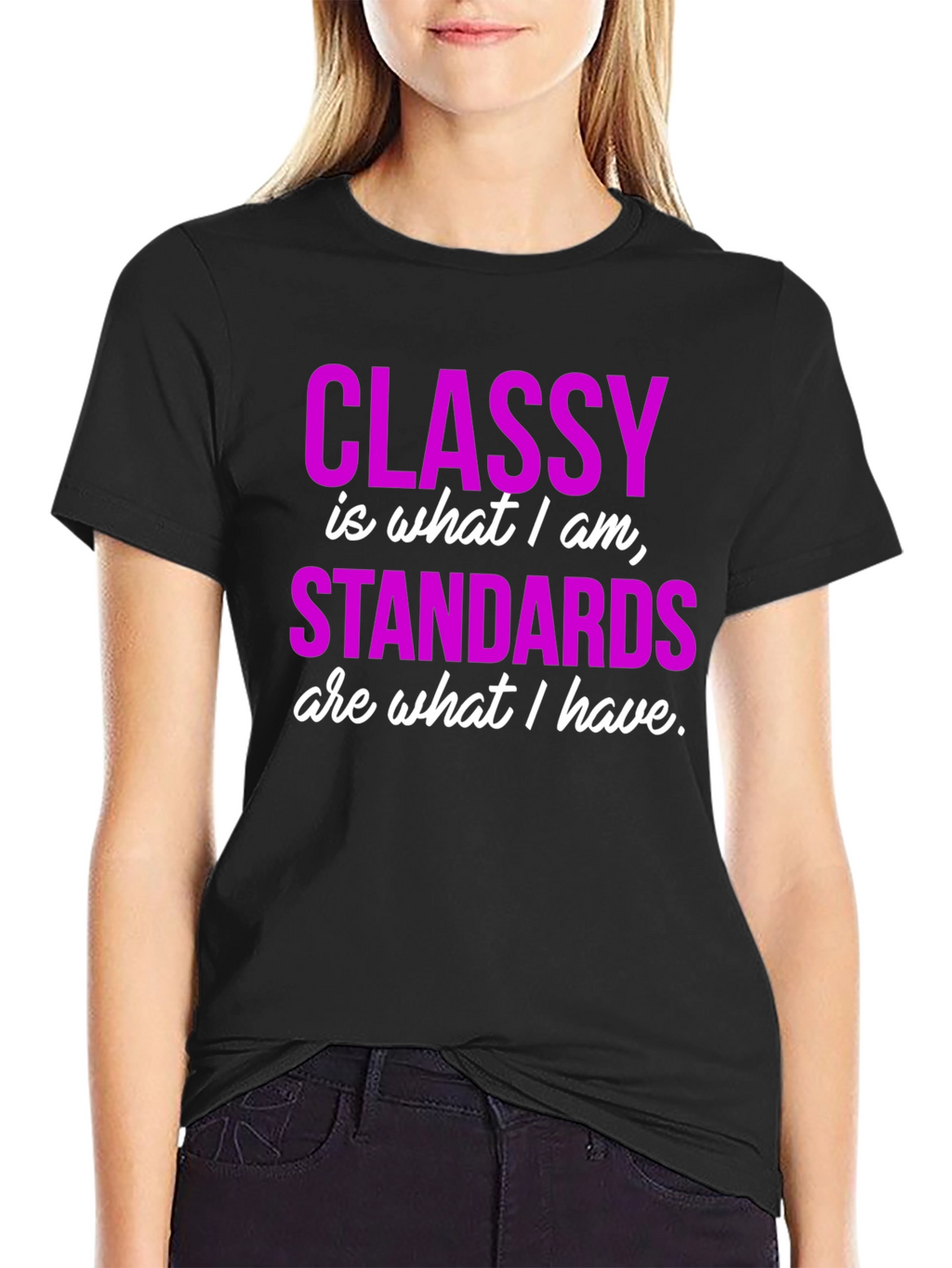 Classy Standards Black Graphic T-Shirt