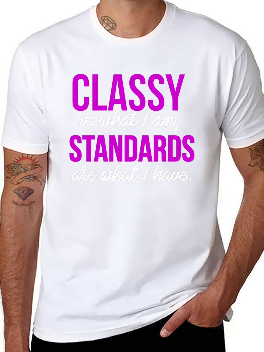 Classy Standards Black Graphic T-Shirt