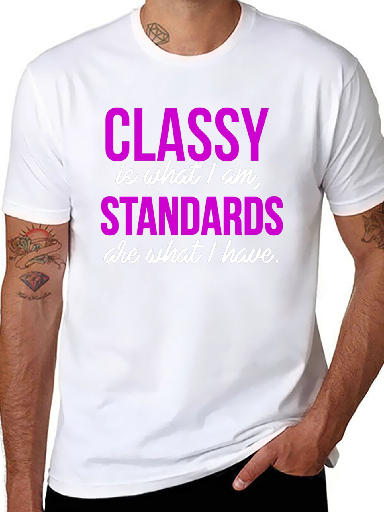 Classy Standards Black Graphic T-Shirt