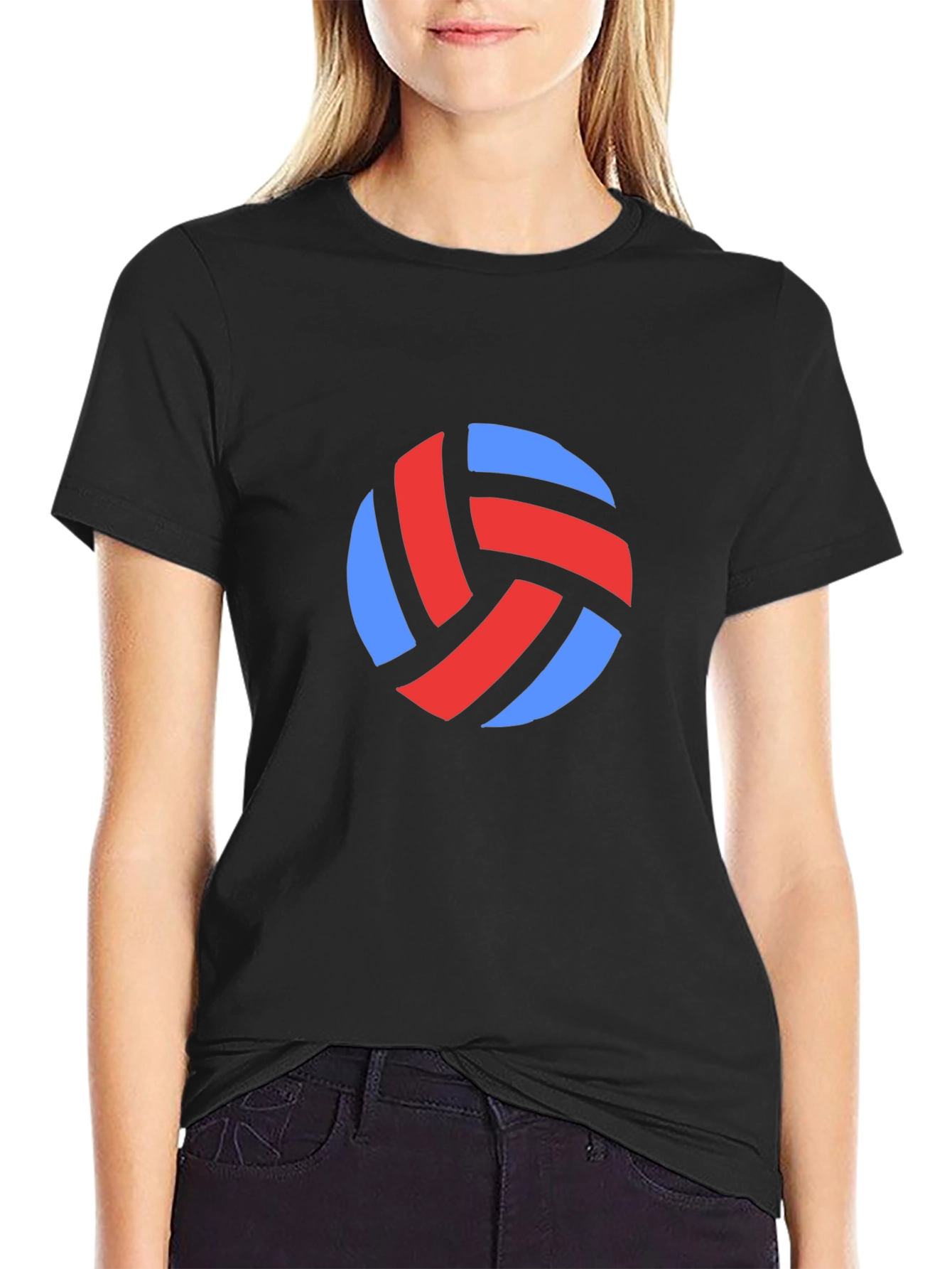Volleyball Graphic Tee - Black Casual Shirt