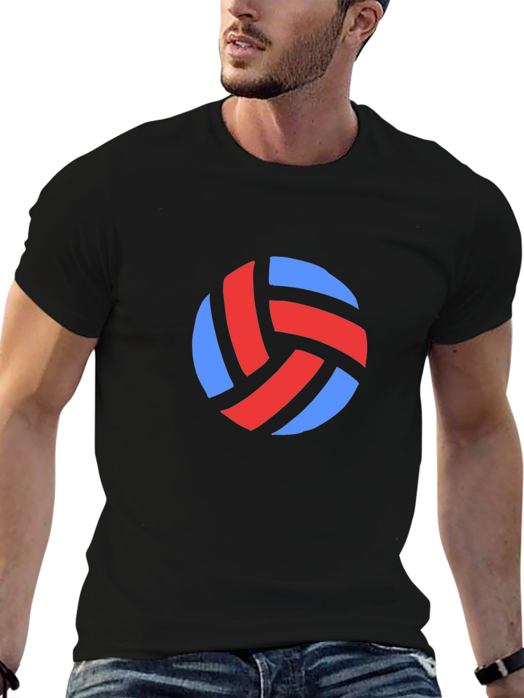 Volleyball Graphic Tee - Black Casual Shirt