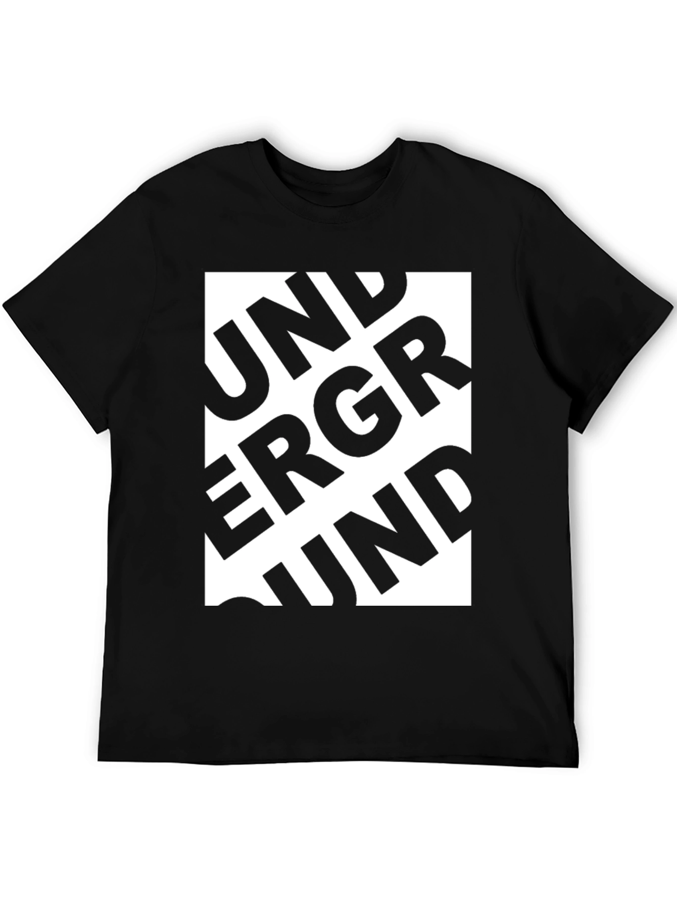 Underground Graphic Tee - Black Cotton Casual Shirt