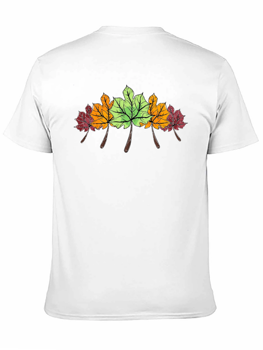 Autumn Leaves Graphic Tee - Nature Inspired Style