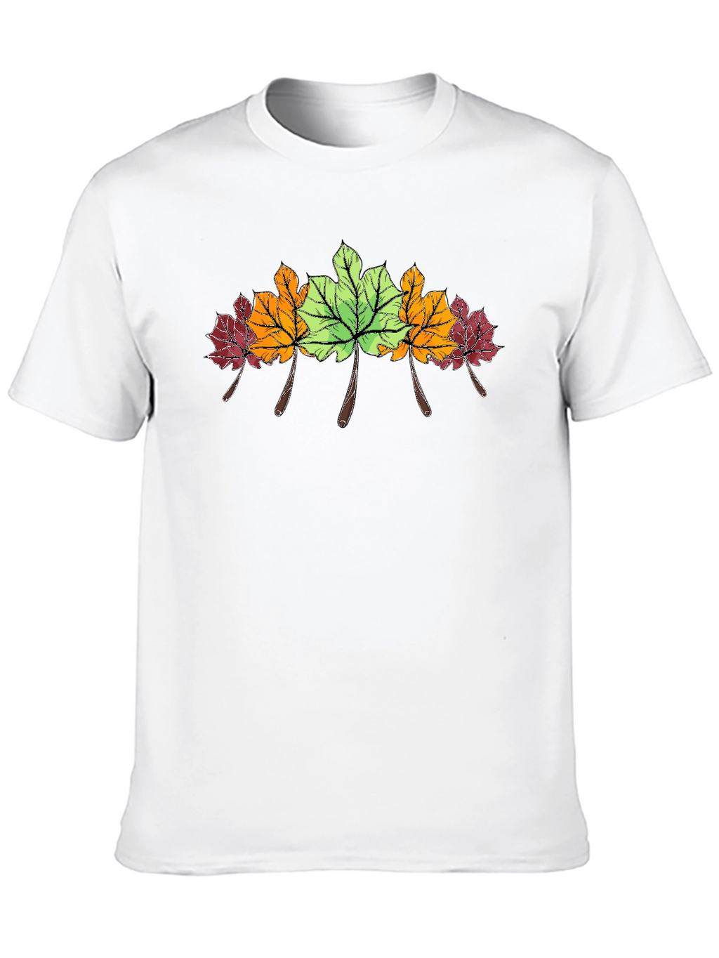 Autumn Leaves Graphic Tee - Nature Inspired Style