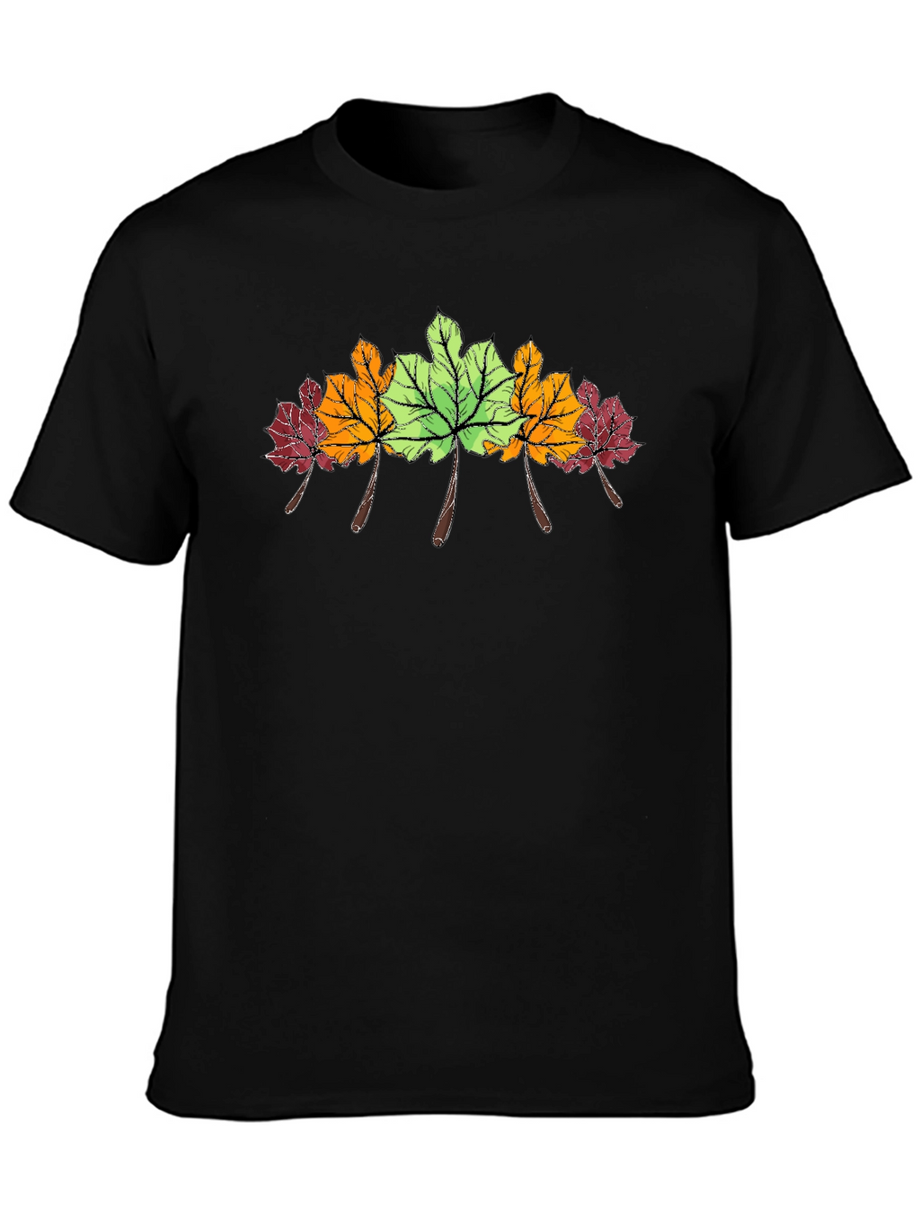 Autumn Leaves Graphic Tee - Nature Inspired Style