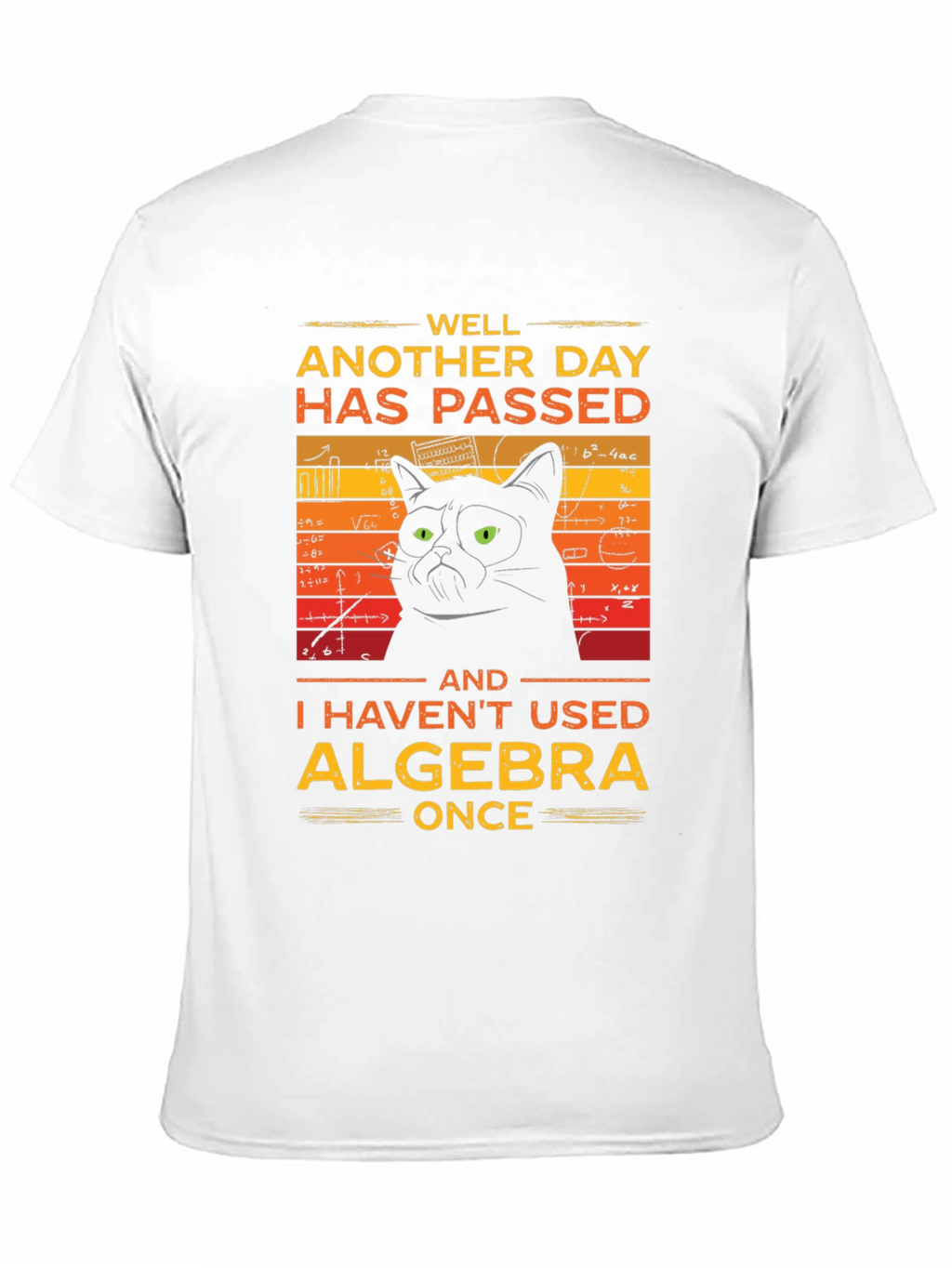 Funny Algebra Cat Graphic T-Shirt