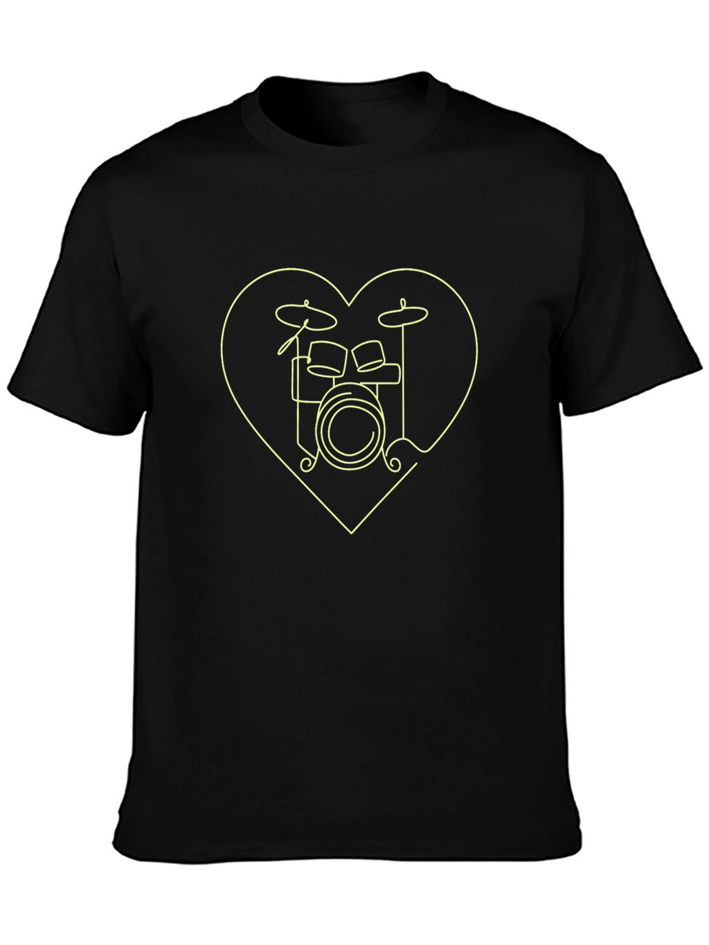 Drum Kit Heart T-Shirt - Music Lover Tee