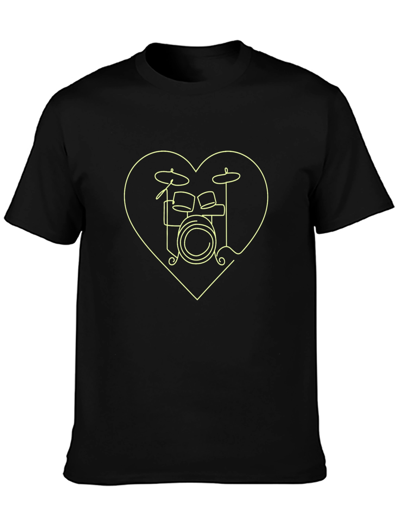 Drum Kit Heart T-Shirt - Music Lover Tee