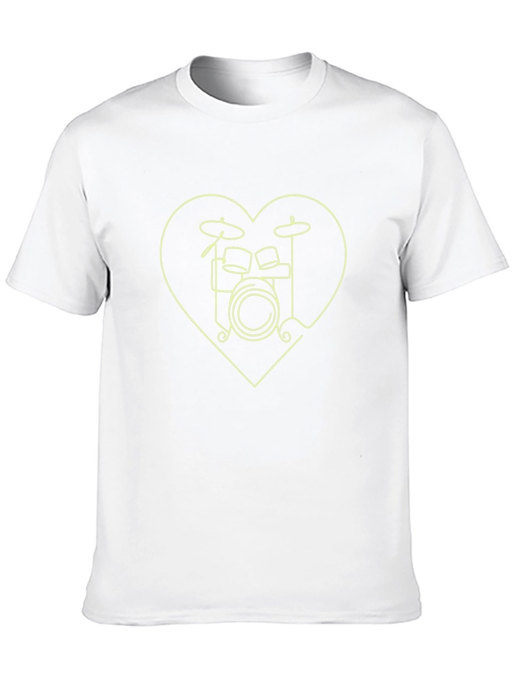 Drum Kit Heart T-Shirt - Music Lover Tee