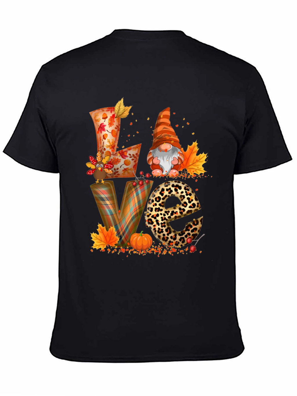 Fall Love Graphic T-Shirt Autumn Thanksgiving