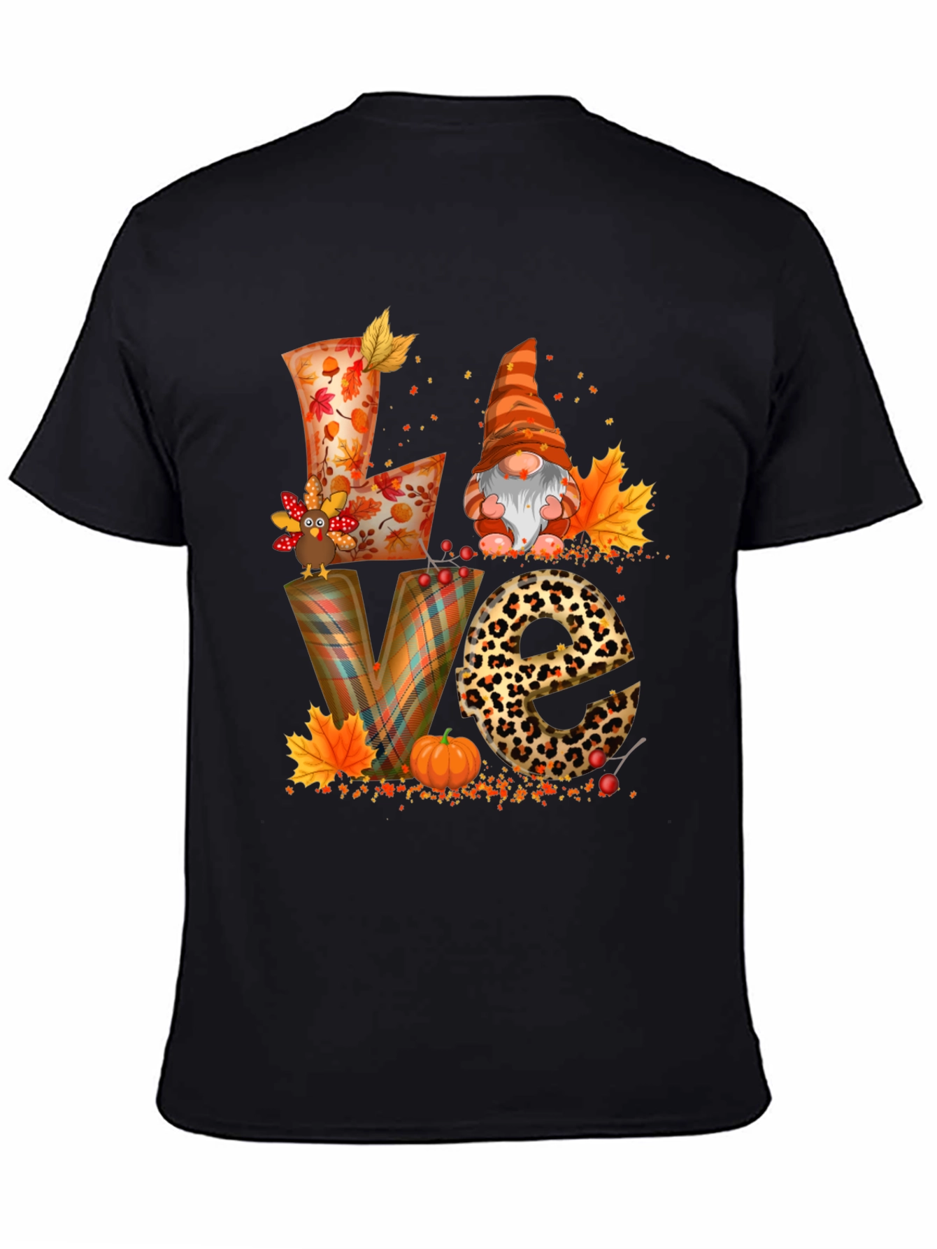 Fall Love Graphic T-Shirt Autumn Thanksgiving