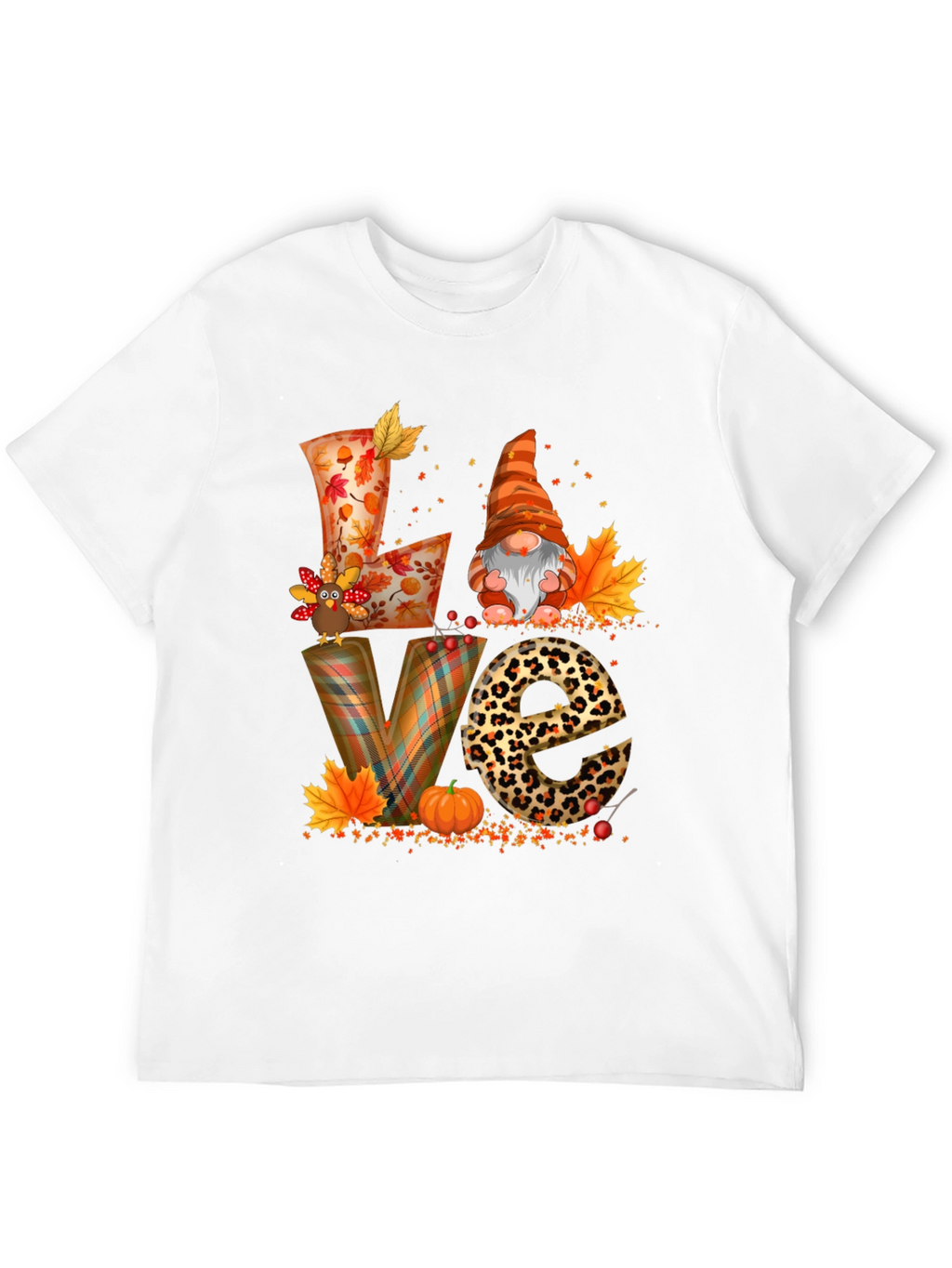 Fall Love Graphic T-Shirt Autumn Thanksgiving