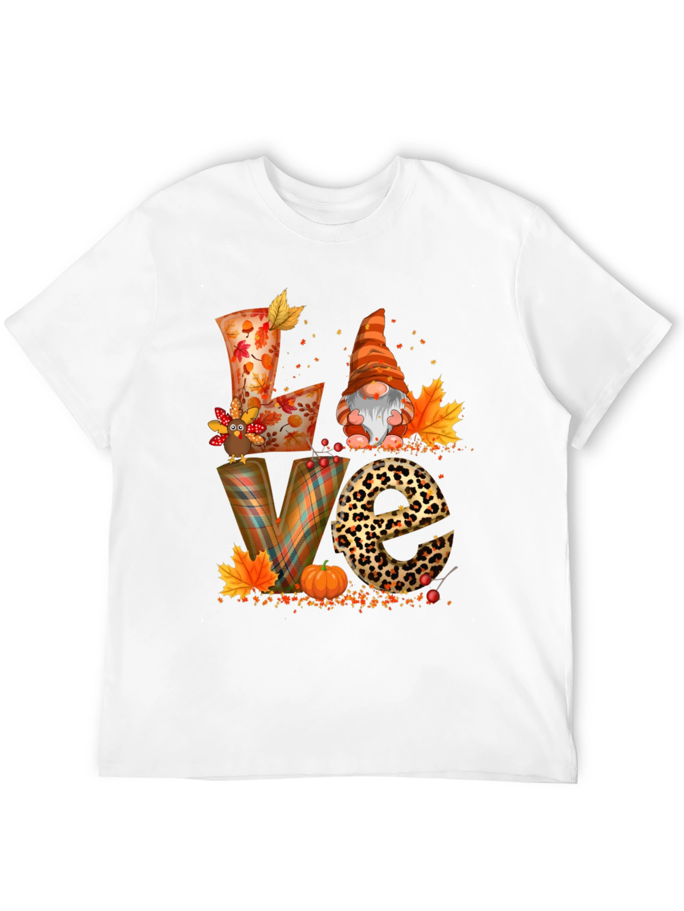 Fall Love Graphic T-Shirt Autumn Thanksgiving