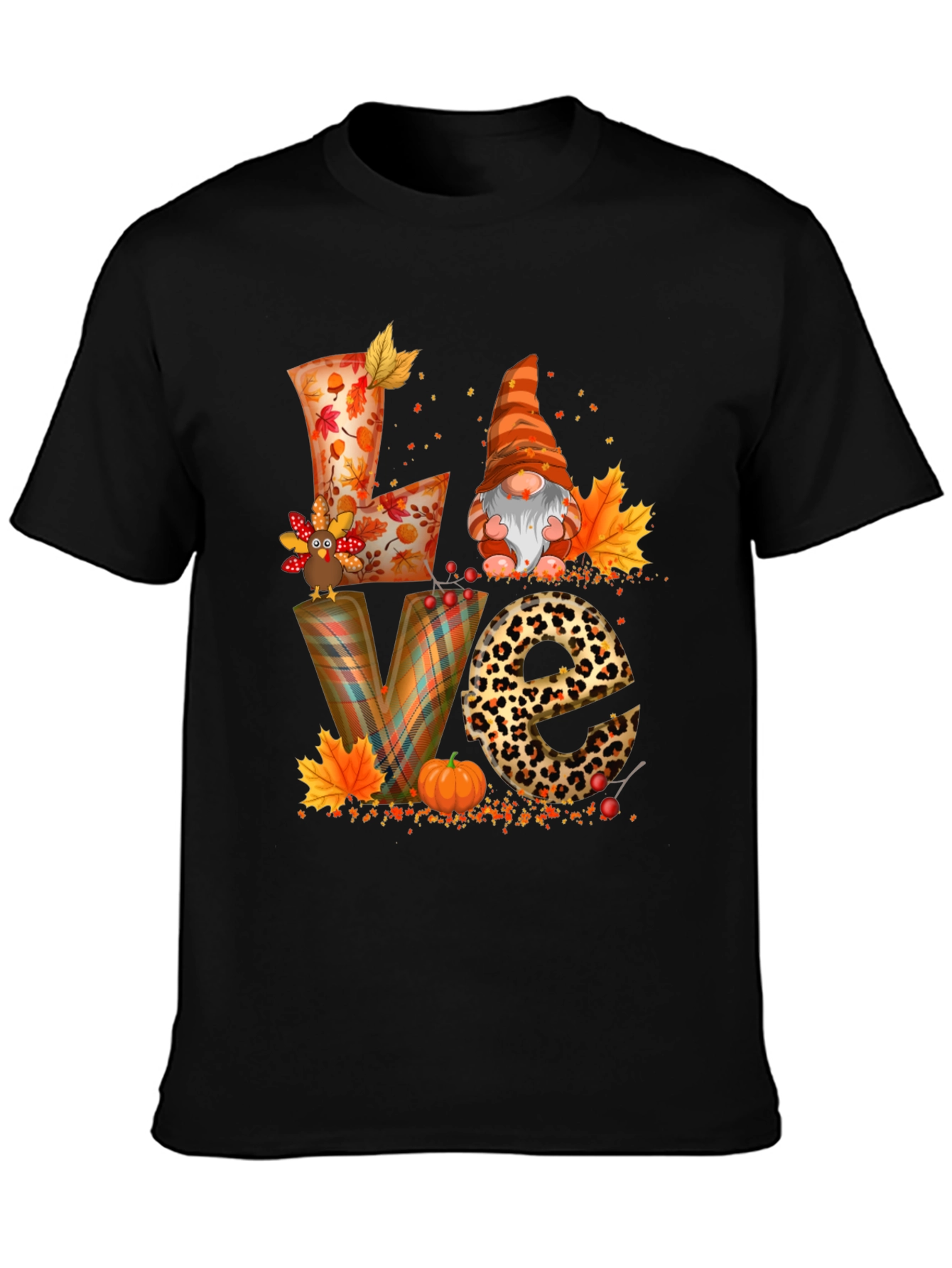 Fall Love Graphic T-Shirt Autumn Thanksgiving