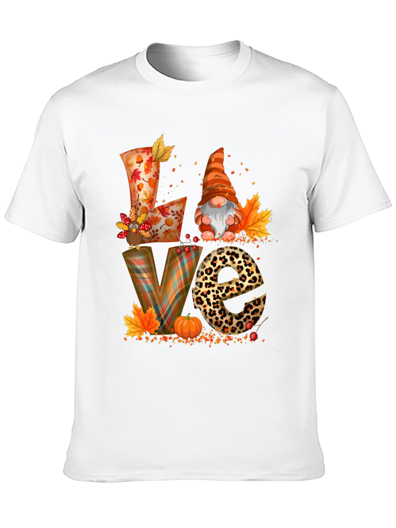 Fall Love Graphic T-Shirt Autumn Thanksgiving