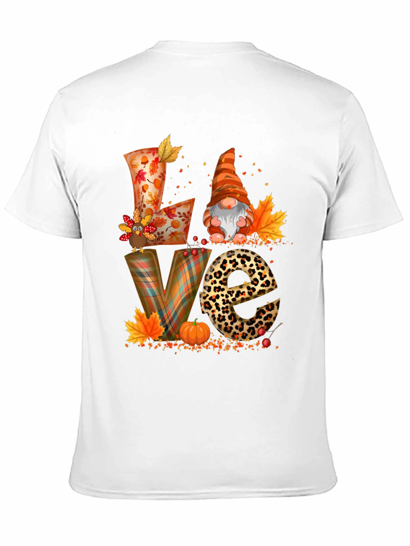 Fall Love Graphic T-Shirt Autumn Thanksgiving