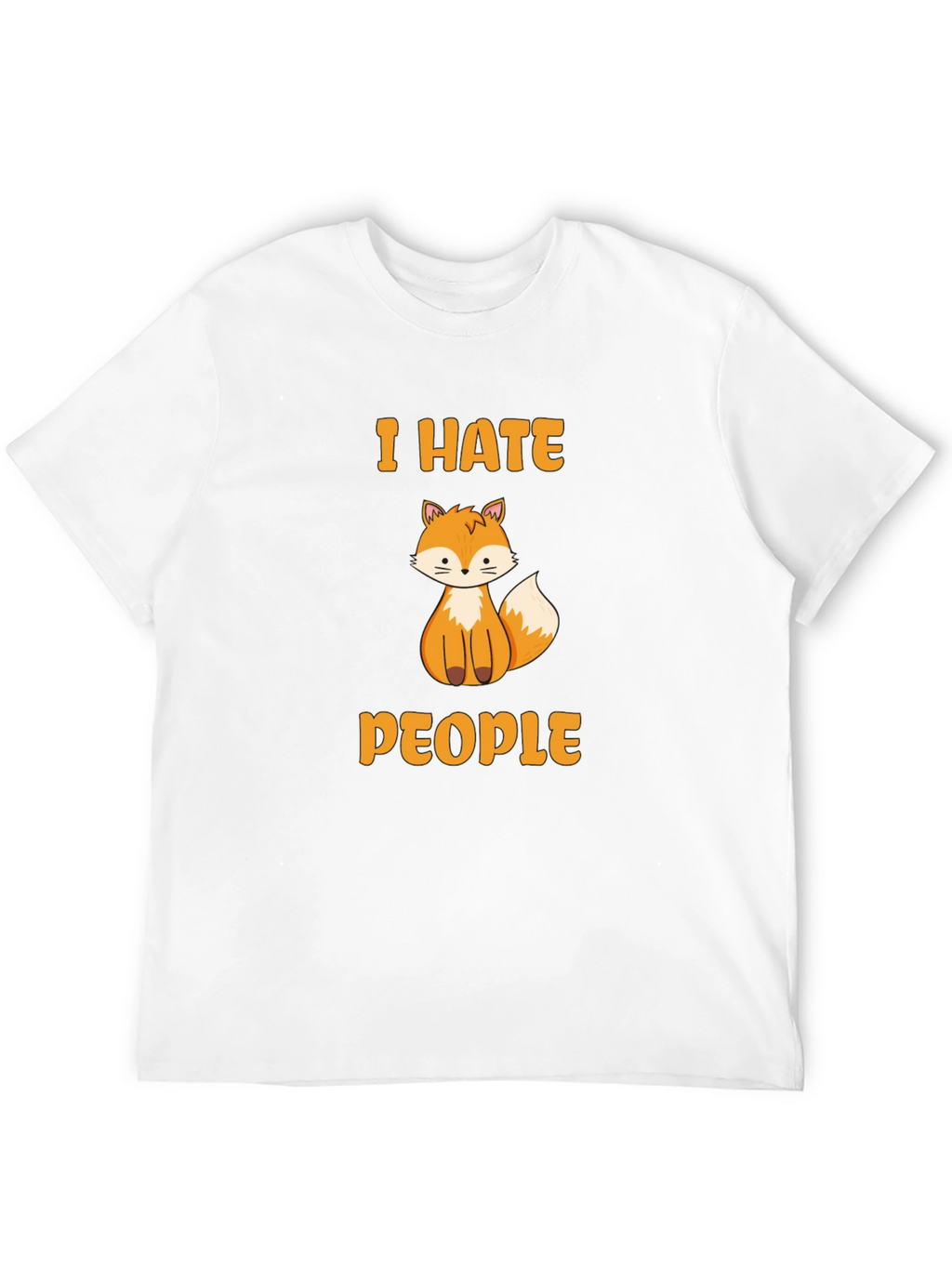 I Hate People Fox Graphic T-Shirt - Novelty Tee