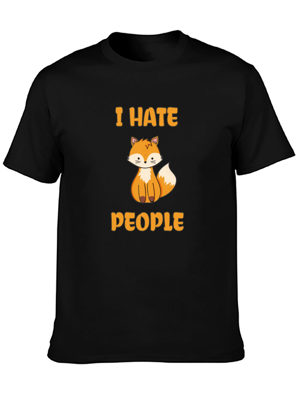 I Hate People Fox Graphic T-Shirt - Novelty Tee