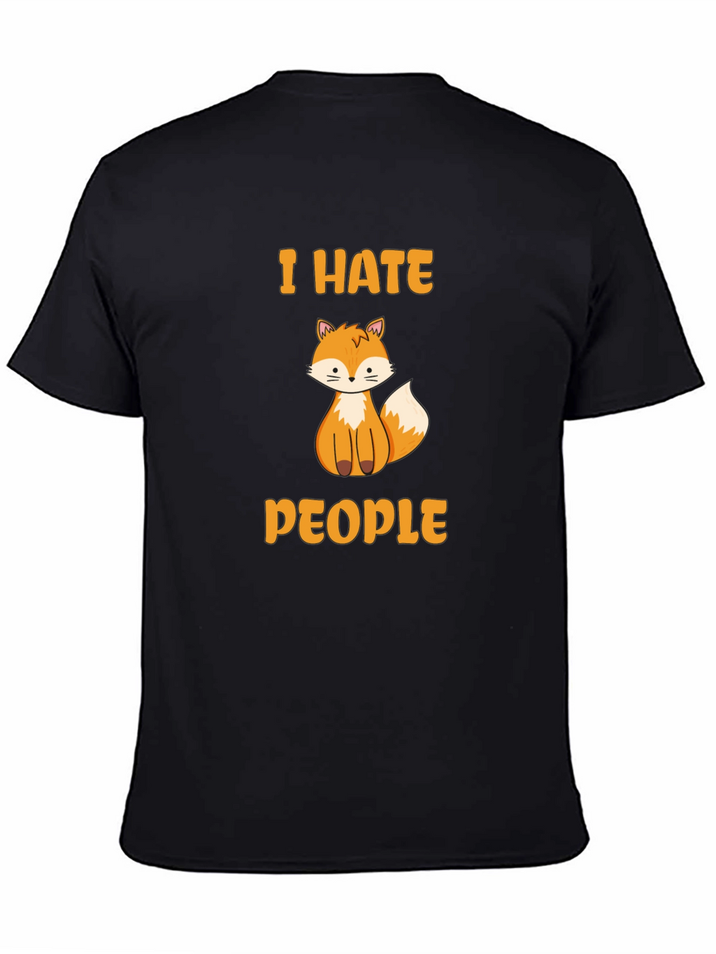 I Hate People Fox Graphic T-Shirt - Novelty Tee