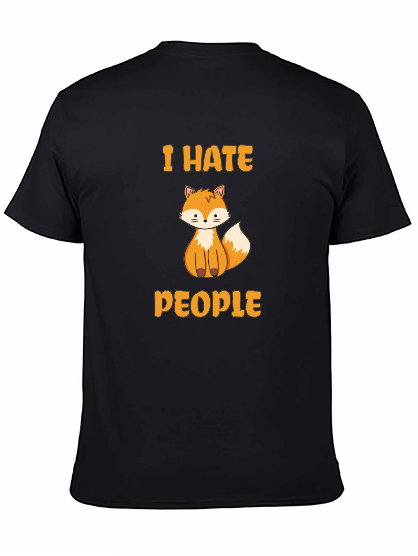 I Hate People Fox Graphic T-Shirt - Novelty Tee