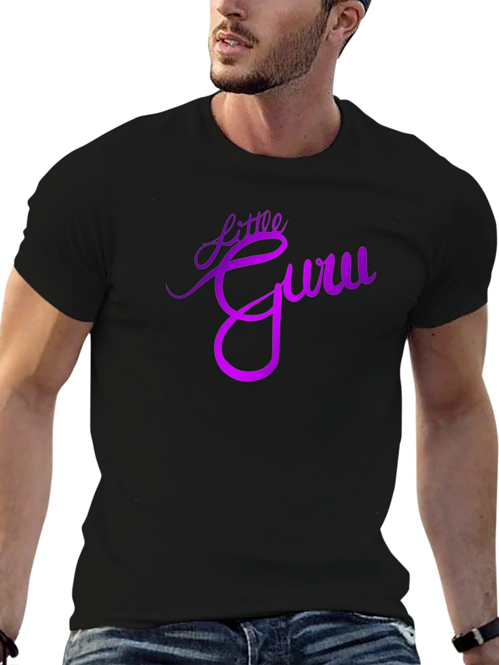 Little Guru Black T-Shirt - Unique Design
