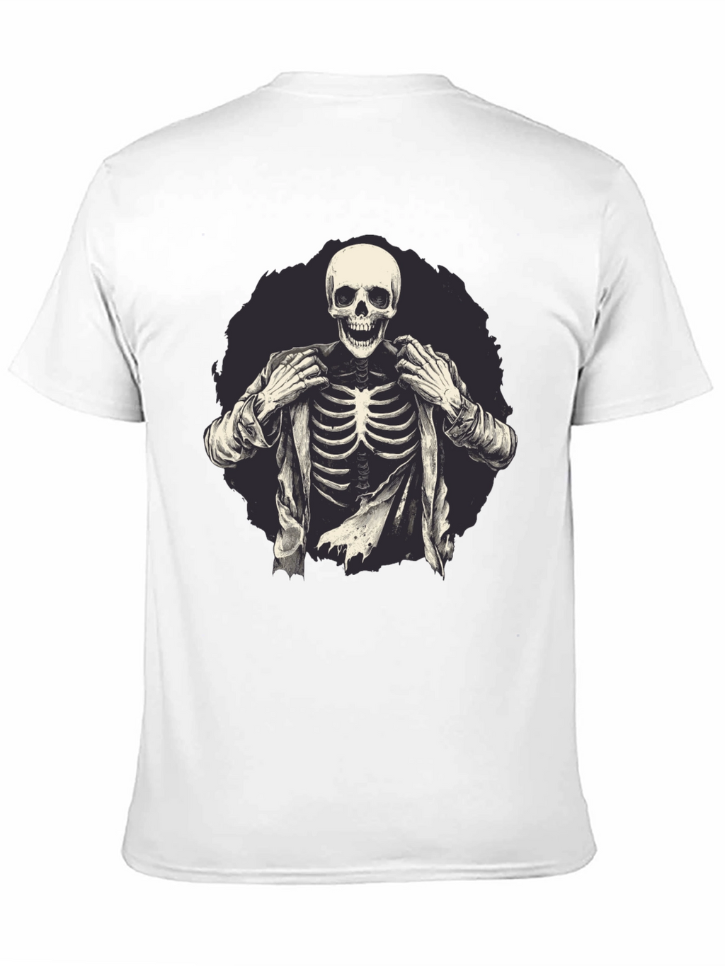 Skeleton in Suit Graphic Tee - Black